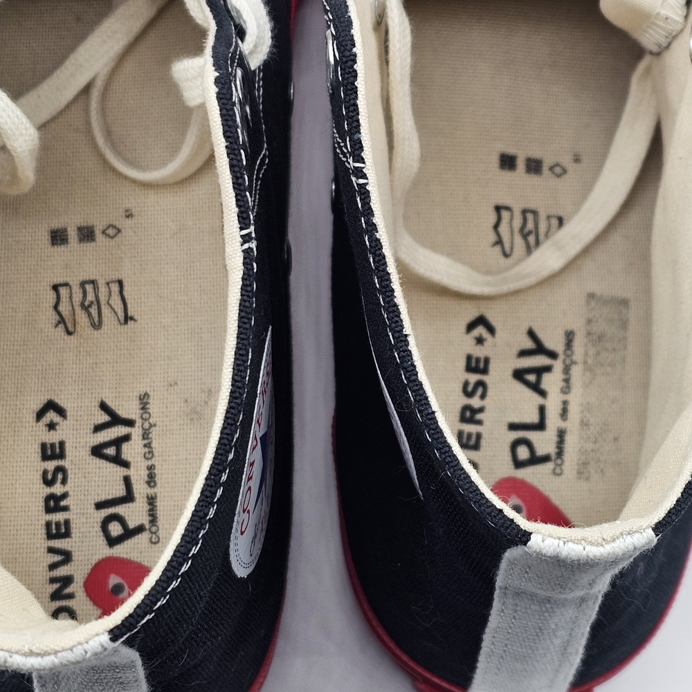 Converse x Comme des Garçons PLAY Chuck Taylor High Top Unisex Sneakers Black - Picture 7 of 10